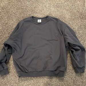 LONELY GHOST Men's Charcoal Crewneck Sweater